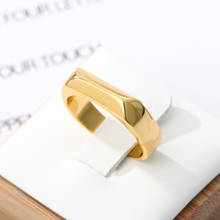 Stainless Steel Irregular Gold Ring Gothic Geometric Rings For Women Men Boho Jewelry Birthday Gift 2021 Fashion Femme Wholesale 2024 - buy cheap