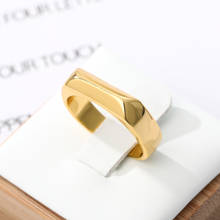 Anillo de oro Irregular de acero inoxidable para mujer y hombre, joyas geométricas góticas, joyería Bohemia, regalo de cumpleaños, moda para mujer 2021, venta al por mayor 2024 - compra barato