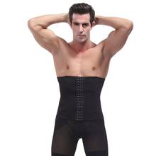 Moldeador de cuerpo para hombre, corsé de adelgazamiento de cintura de gran tamaño, cinturón de modelado para hombre, ropa moldeadora de grasa de vientre de acero, moldeadora de Fitness 2024 - compra barato