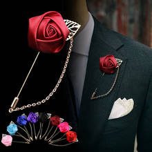 Broche de flor de solapa para hombre, alfiler de rosa para boda, palo de Boutonniere para hombre, regalos de joyería, 1 ud. 2024 - compra barato