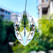 5PC Oval Transparent Crystal Chandelier Suncatcher Faceted Prism Aurora DIY Hotel Curtain Garden Christma Tree Handmade Ornament 2024 - buy cheap