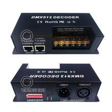 Decodificador Dmx de 3 canales, controlador de tira de luz Led RGB DMX 512 PWM, regulador de intensidad, entrada de 30A, DC12V-24V, 3 canales, efecto de iluminación de escenario 2024 - compra barato