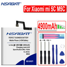 HSABAT 100% новый 4900mAh BN20 Аккумулятор для Xiaomi mi 5C M5C mi5C перезаряжаемый аккумулятор 2024 - купить недорого