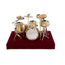 Miniature Jazz Drum Kit Model Mini Microphone Cymbal Musical Instrument 1/12 Dollhouse ob11 1/6 Action figure Accessories bjd 2024 - buy cheap