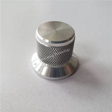 2 pçs de alta qualidade botão de alumínio sólido potenciômetro botão tampa 30*25*6mm volume serrilhado com ponto para amplificador hi-fi 2024 - compre barato