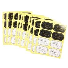80Pcs/pack Black And White Thank You For Gift Cake Baking For DIY Product Sealing Stickers 2024 - buy cheap