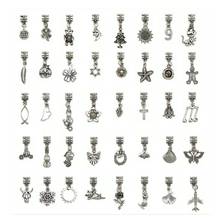 40PCS/Set Ancient Crown owl Elephant DIY Necklace Bracelet Pendant Tibetan silver rose bear Hair DIY Accessories  Jewelry 2024 - buy cheap