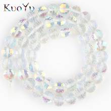 6/8/10mm Faceted White MoonStone Glitter Shiny Crystal Beads Round Loose Spacer Beads For Jewelry Making DIY Bracelets 15"Strand 2024 - buy cheap