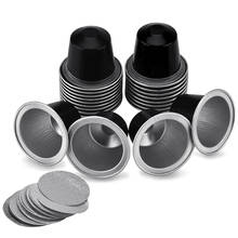 50Sets Refillable Coffee Capsules Cup Disposable Coffee Capsules Packaging Cafe Supplies for Nespresso Black 2024 - buy cheap