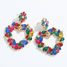 Висячие серьги Miwens, разноцветные, с кристаллами, в форме сердца, для невесты, блестящие, в форме сердца 2024 - купить недорого