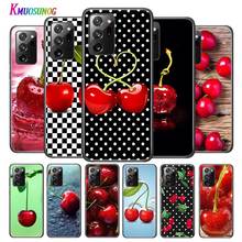 Cereja fruta doce para samsung galaxy note 20 s20 fe lite ultra 10 9 8 pro s10e s10 5g s9 s8 s7 s6 mais preto caso de telefone 2024 - compre barato