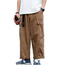 Calças cargo moda masculina feminina, calças largas e casuais para homens e mulheres, moda de rua 2024 - compre barato
