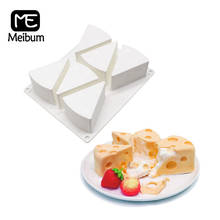 Meibum 6 cavidade forma de queijo bolo molde mousse sobremesa molde de silicone moldes muffin pastelaria assadeira ferramentas de decoração do bolo 2024 - compre barato
