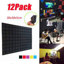 12 pacote cogumelo placas de espuma acústica estúdio tratamento de absorção de som isolamento acústico painéis telhas parede isolamento acústico 12x2x2in 2024 - compre barato