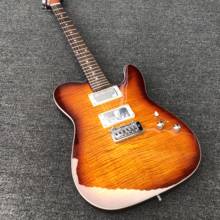 Factory customized electric guitar, tiger maple veneer, small double rocking bridge, maple neck, postage 2024 - buy cheap