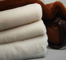 Thickened imitation Rex Rabbit wool Fur fabric ,plush faux fur fabric for coat  vest fausse fourrure tissu 2024 - buy cheap