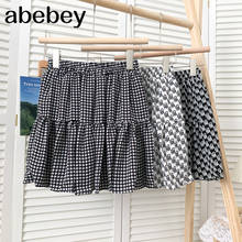 2021 New Summer Women Fashion All-match letter floral print Skirt Elastic Waist slim Ruffles short Skirt 2024 - buy cheap