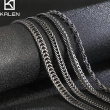 KALEN Stainless Steel Matte Link Chain Necklace For Men 8mm Twisted Link Chain Choker Jewellry New Arrivals 2020 2024 - buy cheap