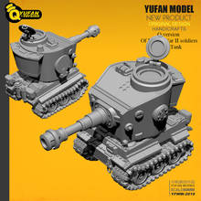 Yufan Model Q version tiger tank resin model figure self-assembled Yfww-2019 2024 - buy cheap