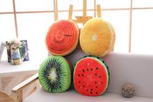 new 40cm plush 3D simulation tree Stool Chair watermelon orange  Kiwi soft Pillow cushion  good quality christmas festival gift 2024 - buy cheap