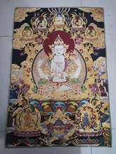 Embroidered Tibetan Buddha Thangka Thangka Nepal four arm Avalokitesvara 2024 - buy cheap
