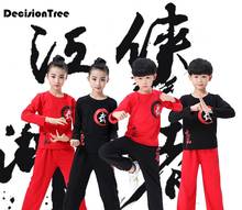 Uniforme de sanda para niños, traje tradicional chino wushu para artes marciales, conjuntos de kick boxing, chinoiserie top + Pantalones, 2021 2024 - compra barato