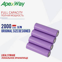 40 Uds 18650 3,7 V 2000mAh batería recargable púrpura [Full Capcity] para el montaje de la energía móvil, baterías de portátiles, etc. 2024 - compra barato