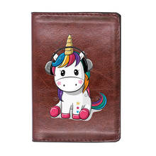 Charm Cute Unicorn Printing Travel Passport Cover ID Credit Card Holder Case 2024 - buy cheap