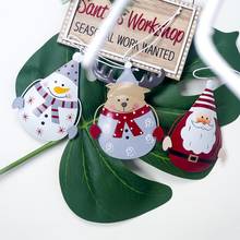 Painted Iron Snowman Elk Pendant Xmas Christmas Tree Ornaments Home Decorations 2024 - buy cheap