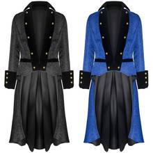 Plus Size Medieval Costumes Mens Steampunk Vintage Tailcoat Jacket Gothic Victorian Ringmaster Coat S-5XL 2024 - buy cheap