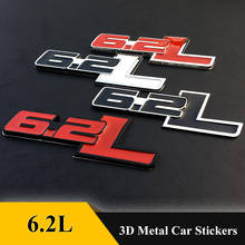 3D Metal 6.2L lettter Emblem Badge Car Body Sticker  Car Styling For Ford F150 6.2L Chevrolet C7 Camaro 2011-20  Car Accessories 2024 - buy cheap