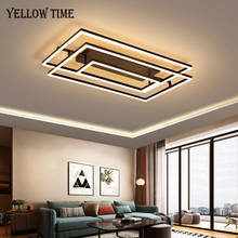 Ouro & preto anéis quadrados de luz teto lâmpada do teto para sala estar jantar cozinha casa iluminação interior luminárias 110v 220v 2024 - compre barato