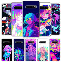 Чехол для телефона Neon Oni Girl с аниме для Samsung Galaxy A50 A70 A10 A20E A51 A71 M30S A30 A40 A01A21 A6 A7 A8 A9 Plus + чехол 2024 - купить недорого