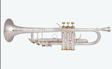 Новые высококачественные Музыкальные инструменты Bach/Bb, маленькие золотистые/Серебристые профессиональные музыкальные инструменты, два цвета 2024 - купить недорого