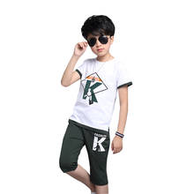 Baby boy clothes summer sports two-piece letter printed short-sleeved T-shirt + half-length pants fashion quality child clothing 2024 - buy cheap