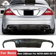 Carbon Fiber Material Rear Bumper Lip Spoiler Diffuser For Mercedes-Benz W219 CLS63 CLS Class AMG Car Body Kit 2004-2011 2024 - buy cheap