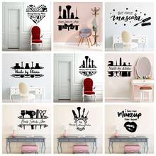 Custom Name Beauty Salon Vinyl Wall Stickers Decor For Beauty Salon Decoration Removable Decals Wallpaper 2024 - buy cheap