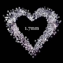 50pcs 1.7mm Loose moissanite FG Color round shape brilliant cut Loose Beads for jewelry making Total 1.0 carat 2024 - buy cheap