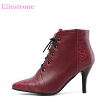  Brand New Sexy Red Black Women Ankle Riding Boots Comfortable High Heels Lady Shoes LS907 Plus Big Small Size 12 30 43 48 2024 - buy cheap