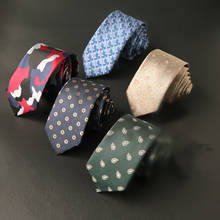 Corbata ajustada de lunares para hombre y mujer, corbatas de seda con estampado Floral para bodas y negocios, de 6cm 2024 - compra barato