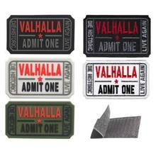 PVC Embroidery Ticket Moral Patch Outdoor ARMY Vikings Live Again Die Historic Badge Patch Applique Tactical Patches 2024 - buy cheap