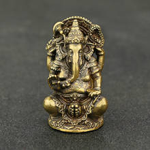 Retro Brass Ganesha Buddha Figurines Solid Copper Elephant God Buddhism Feng Shui Home Decor Decorations Ornaments Crafts 2024 - buy cheap