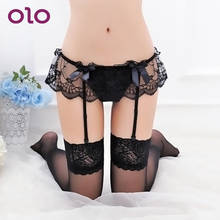 OLO Erotic Lingerie Womens Sexy Underwear Lace Stockings and Garter Belt Suspender Set Top Thigh-Highs Stockings 2024 - buy cheap