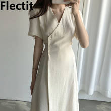 Женское облегающее платье с коротким рукавом и v-образным вырезом Flecti, весна-лето 2020 2024 - купить недорого