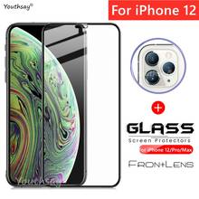 Para iphone 12 vidro para iphone 12 mini protetor de tela de vidro temperado câmera lente filme para iphone 12 pro max vidro 2024 - compre barato