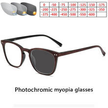 New Student Retro Wood Photochromic Myopia Eyeglasses Men Women vintage  with color Lens Sun Eyewear prescription Glasses Frame 2024 - buy cheap