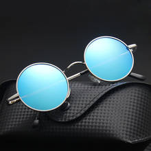 New Retro Classic Metal Black lenses Round Polarized Sunglasses Men Women Luxury Vintage Mirrors Sun Glasses UV400 2024 - buy cheap