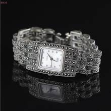 BOCAI-pulsera de plata de ley S925 para mujer, brazalete de plata Pop Thai, cadena de mano, joyería pura, reloj de pulsera, 2021 2024 - compra barato