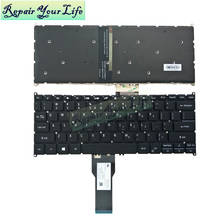 US English laptop keyboard for Acer SPIN SP513 51 52 53 SP513-52N SF114-32 NKI1313048 ACM16P computer keyboards NO Backlit black 2024 - buy cheap