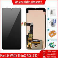Display lcd para smartphone, tela de 6.4 "alta qualidade, peça de reposição para lg v50s 2024 - compre barato